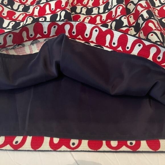 Talbots Red & Black Bold Print Career Office Feminine Skirt NWOT Size 10P - Picture 6 of 11